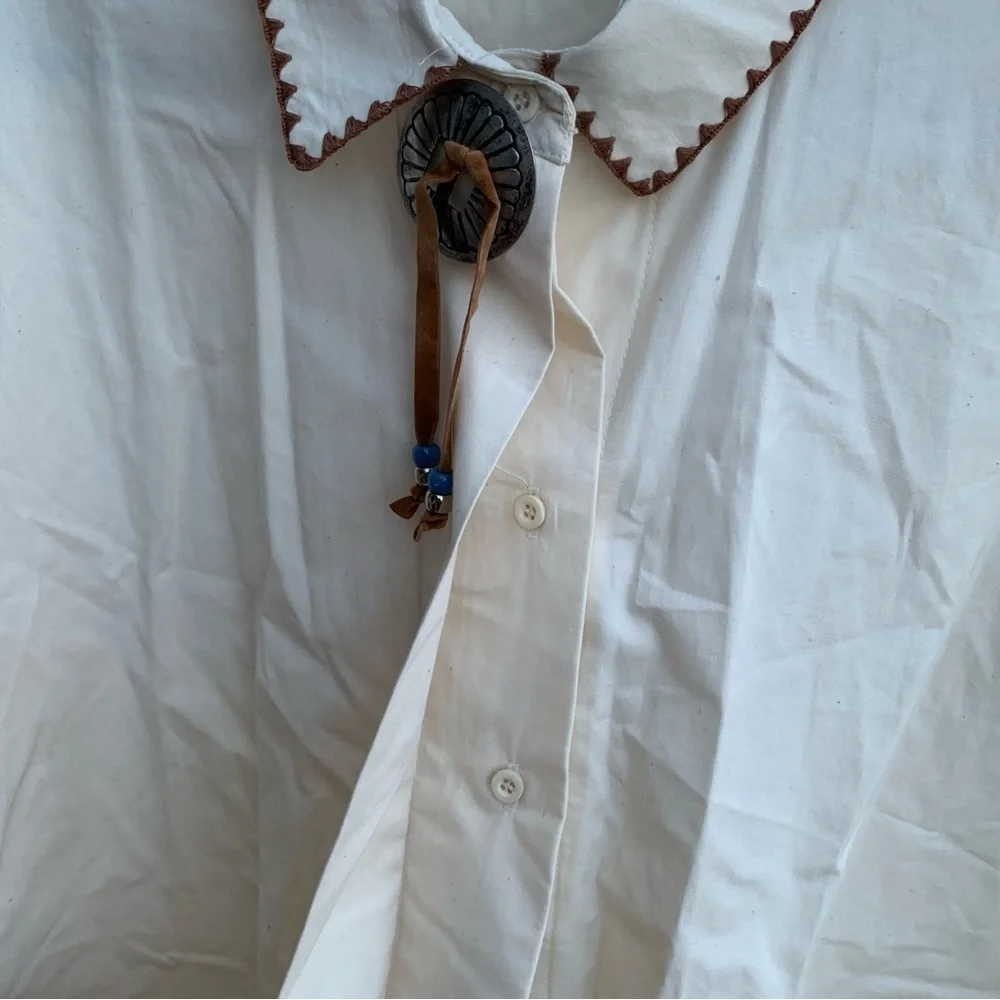 Vintage Western Cowboy Shirt Womens Rockabilly Coastal Cowgirl - Picture 4 of 6